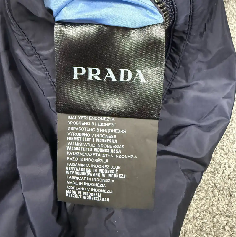 Prada Blue Nylon Lightweight Jacket