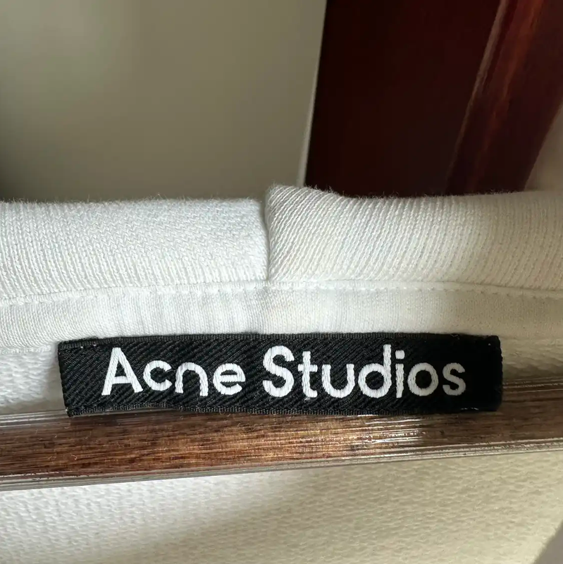 Acne Studios White Cotton Hoodie for Men