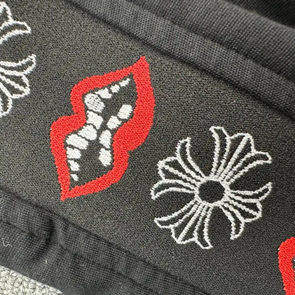 Chrome Hearts Black Cotton Embroidered Casual Pants 0089