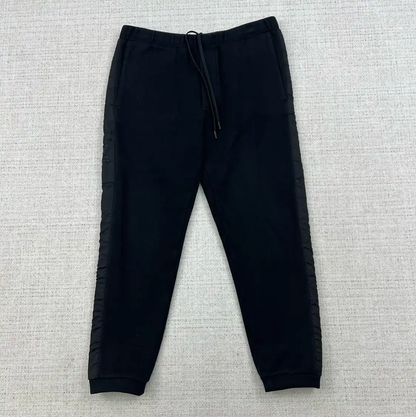 Prada Black Cotton Logo Casual Pants