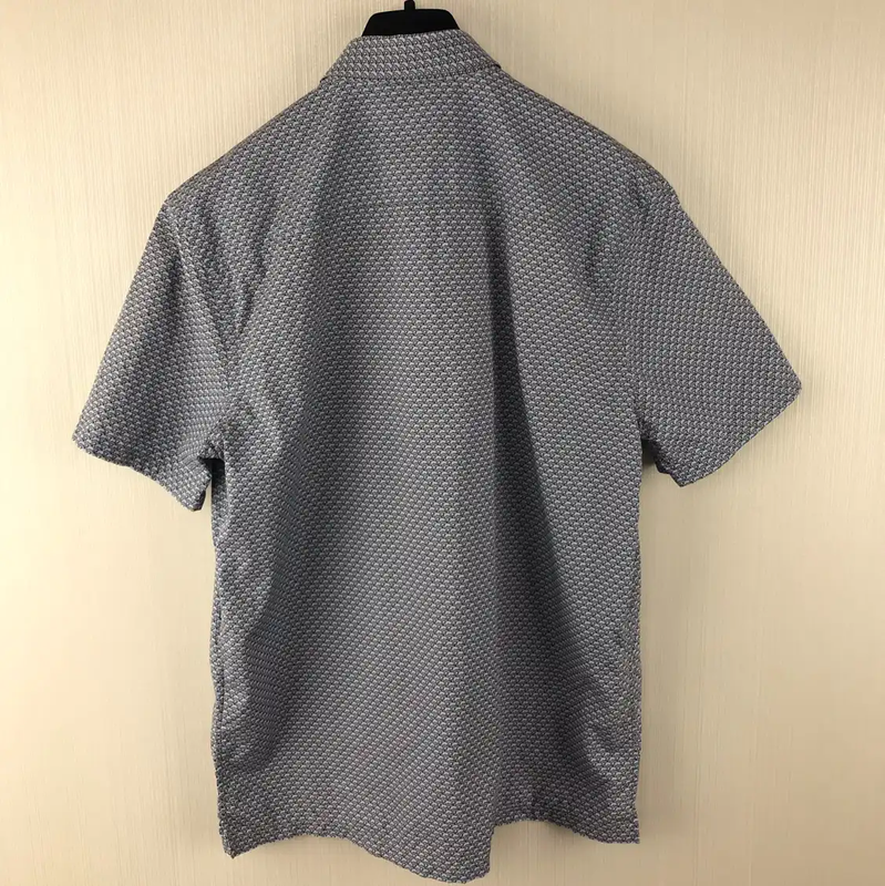 Prada Blue Cotton Short Sleeve Shirt