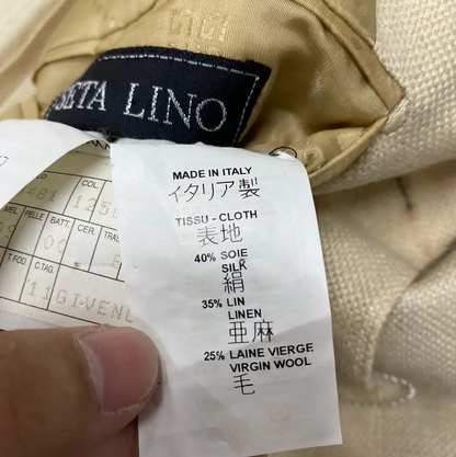 Givenchy Khaki Linen Blend Long Sleeve Jacket 0089