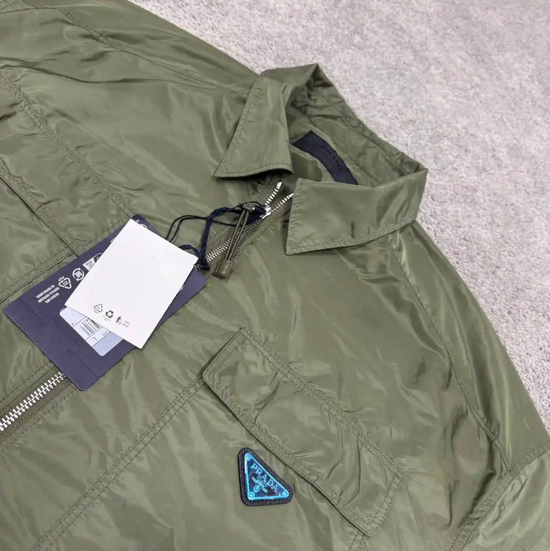 Prada Men's Summer Green Polyester T-Shirt