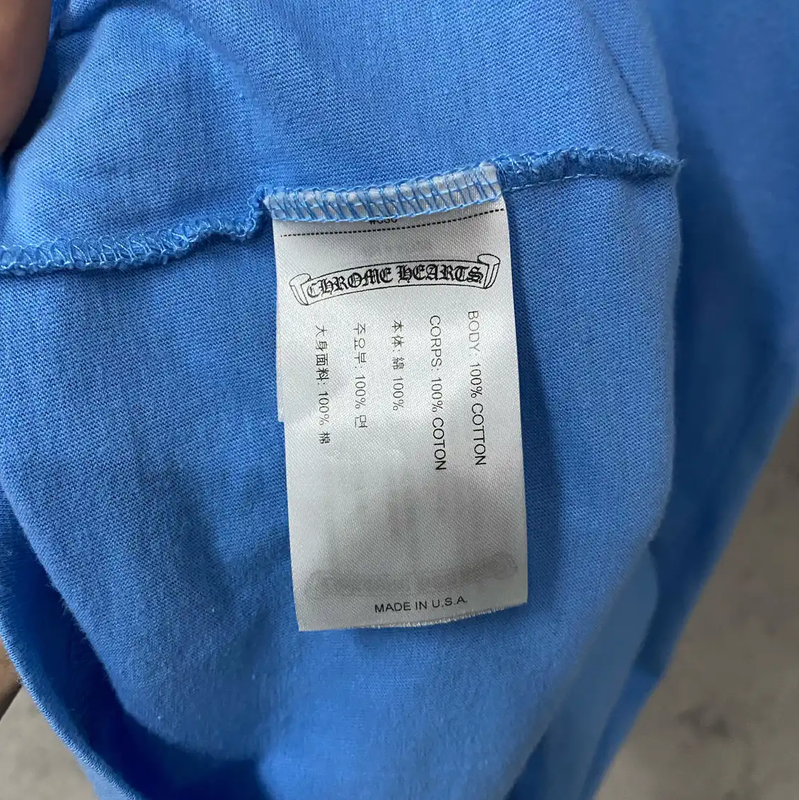 Chrome Hearts Summer Blue Cotton T-Shirt 0089