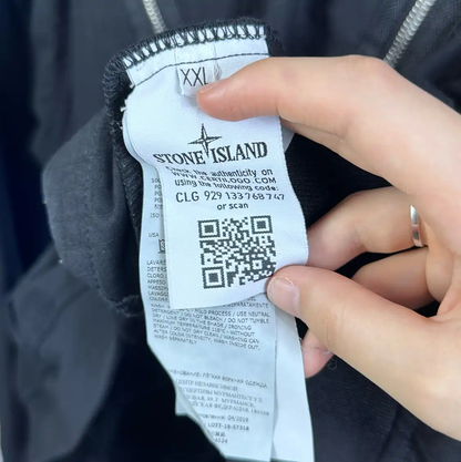 Stone Island Black Cotton Blend Hoodie 0089