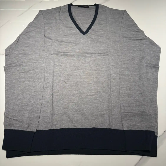 Prada Men's Knit Sweater in Dark Gray