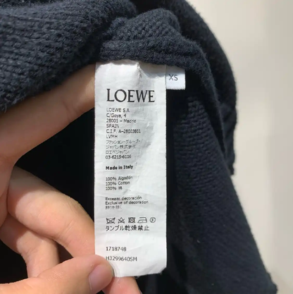 Loewe Black Cotton Knit Sweater for Men 0089