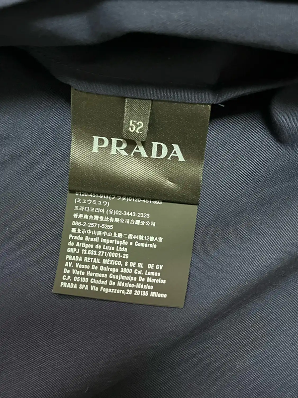 Prada Men's Navy Cotton Jacket