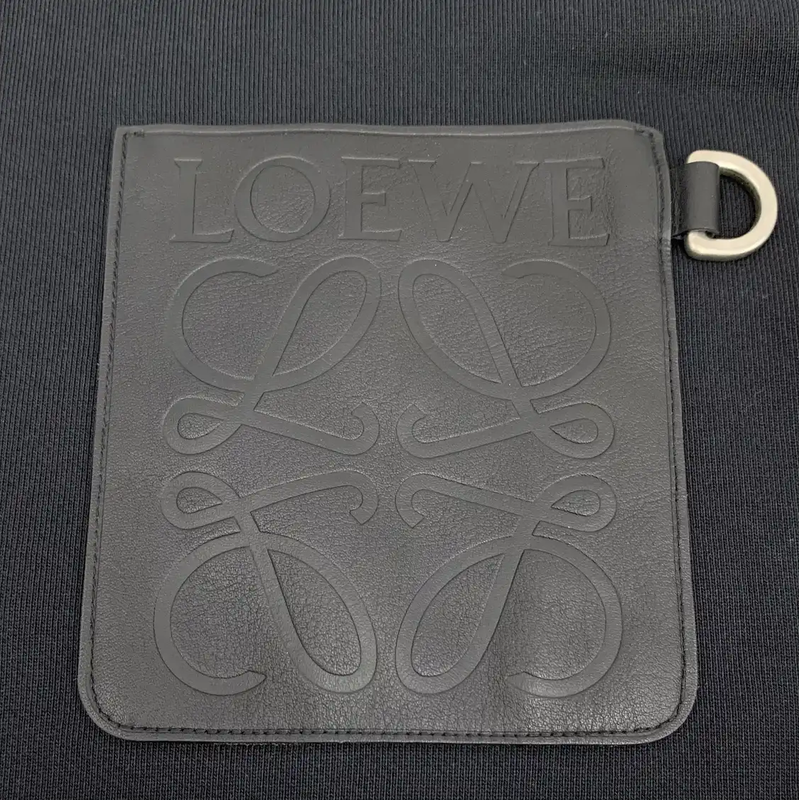 Loewe Black Cotton Hoodie for Men 0089