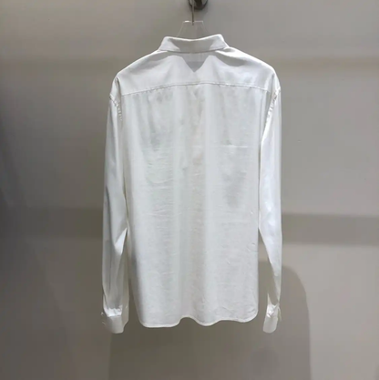 Prada Men's Long Sleeve White Cotton Shirt