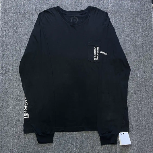 Chrome Hearts Black Long Sleeve Cotton Tee 0089