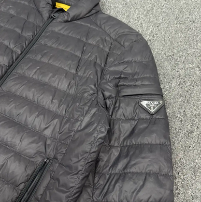 Prada Men's Gray Quilted Down Jacket