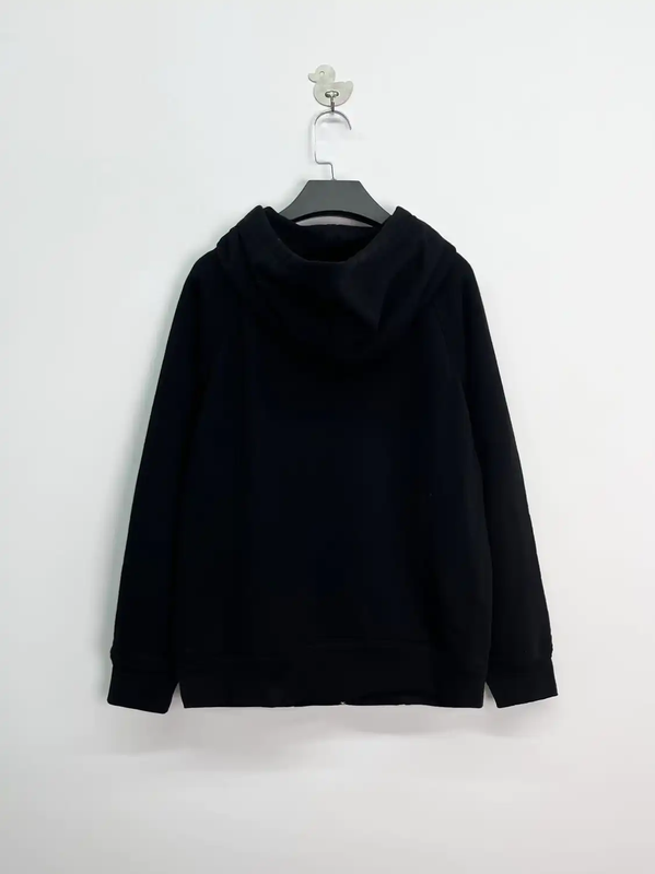 Prada Black Leather Hoodie Jacket