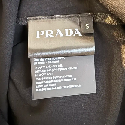Prada Men's Black Cotton Short Sleeve T-Shirt