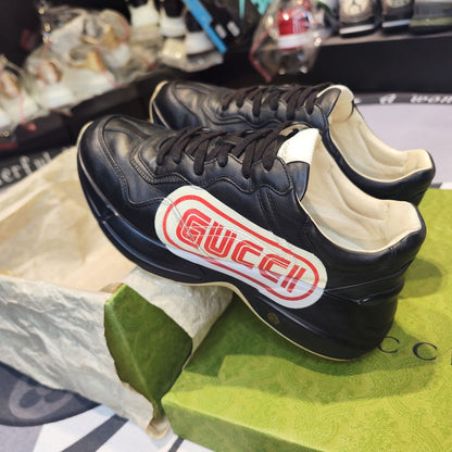 Gucci Rhyton Low-Top Black and Red Sneakers 0079