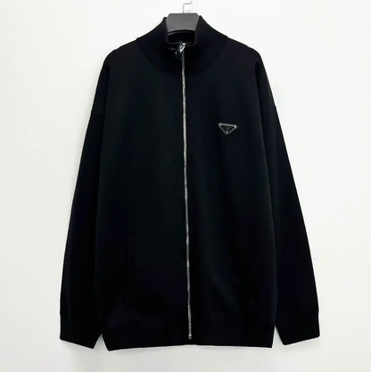 Prada Black Wool Long Coat for Men