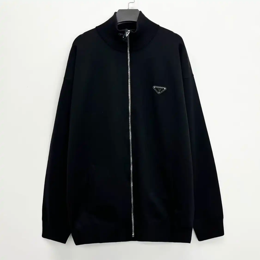 Prada Black Wool Long Coat for Men