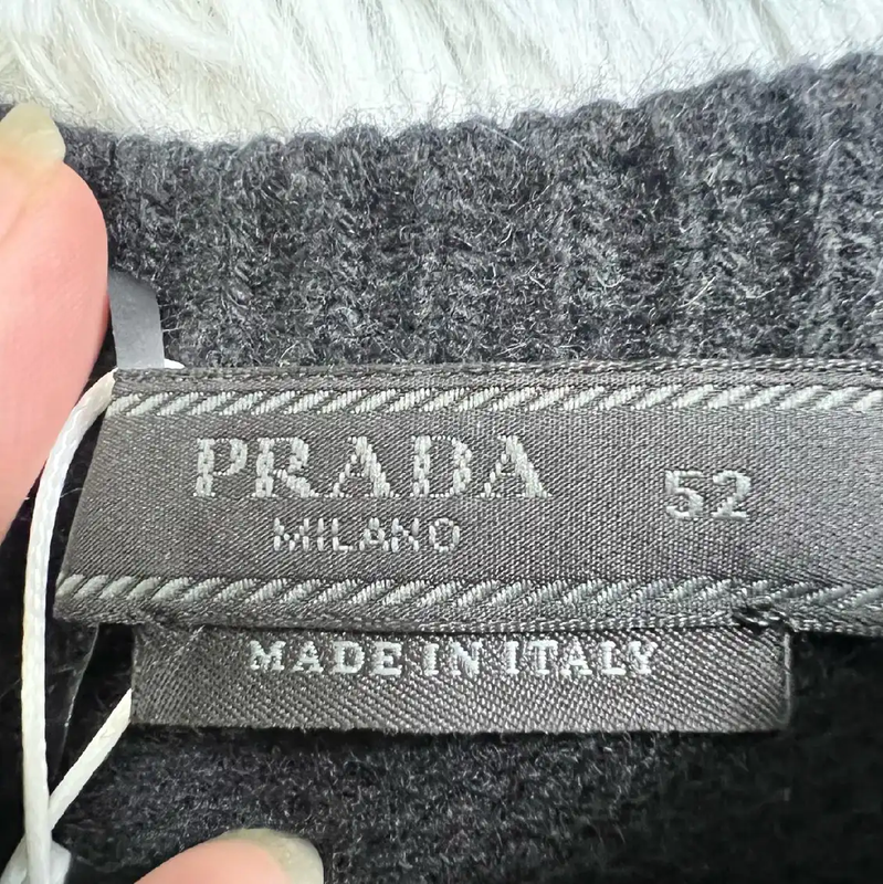 Prada Black Knitted Sweater with Flame Design