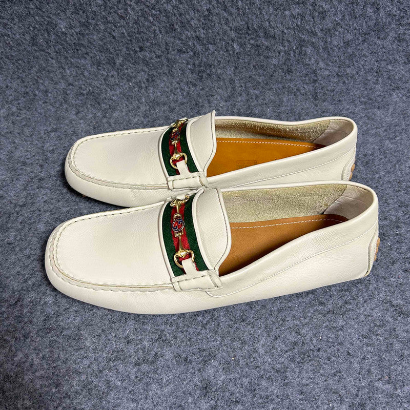 Gucci White Slip-On Casual Shoes for Men 0079