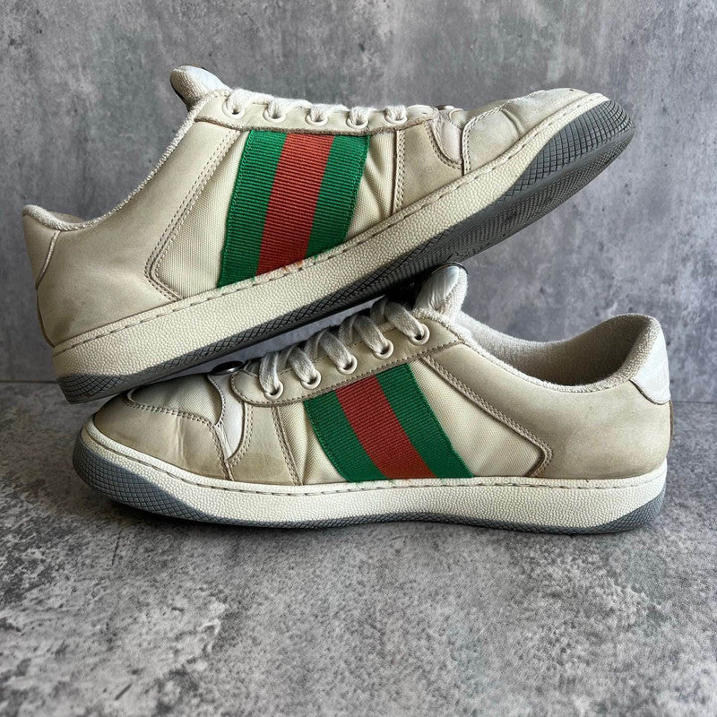 Gucci Screener Leather Canvas Sneakers for Men 0079