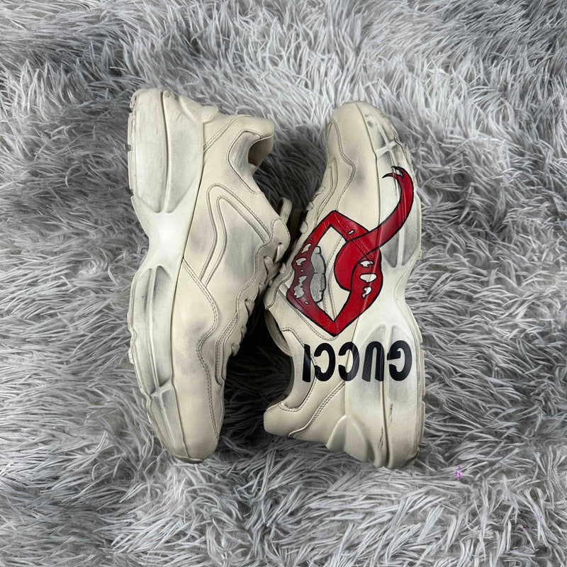 Gucci Rhyton Leather Casual Sneakers for Men 0079