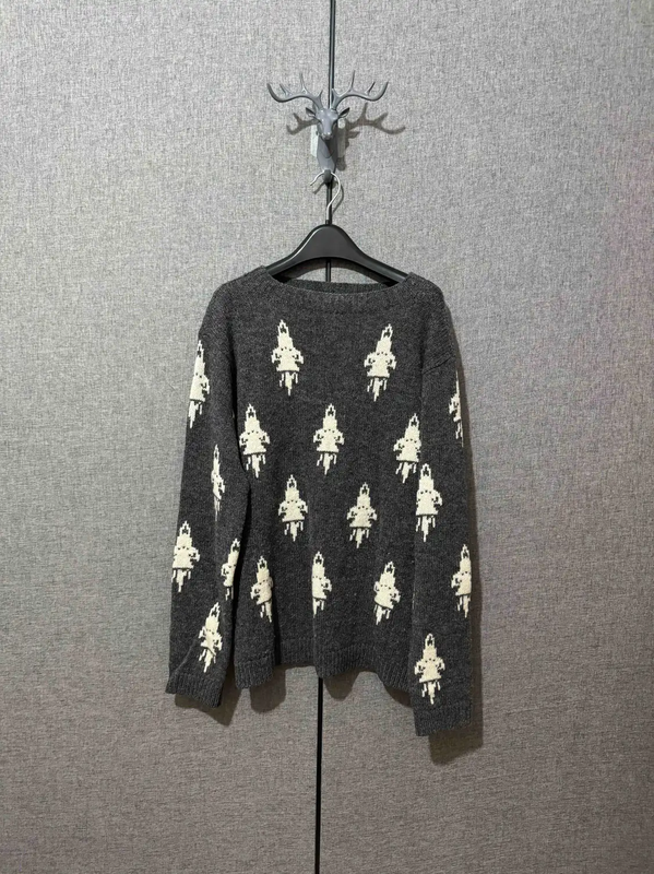 Prada Colorful Wool Embroidered Knit Sweater