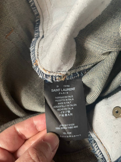 Saint Laurent Men's Blue Slim Fit Jeans