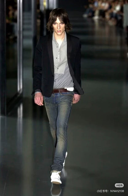 Saint Laurent Men's Blue Slim Fit Jeans