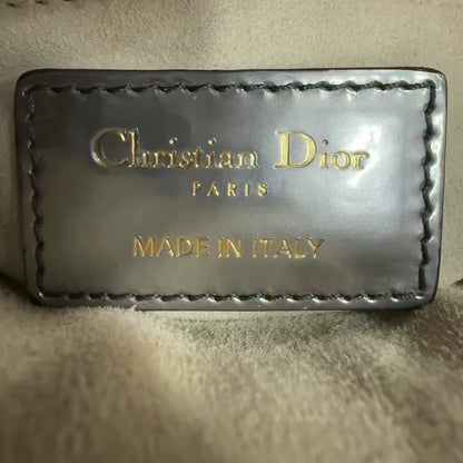 Dior Gray Patent Leather Handbag