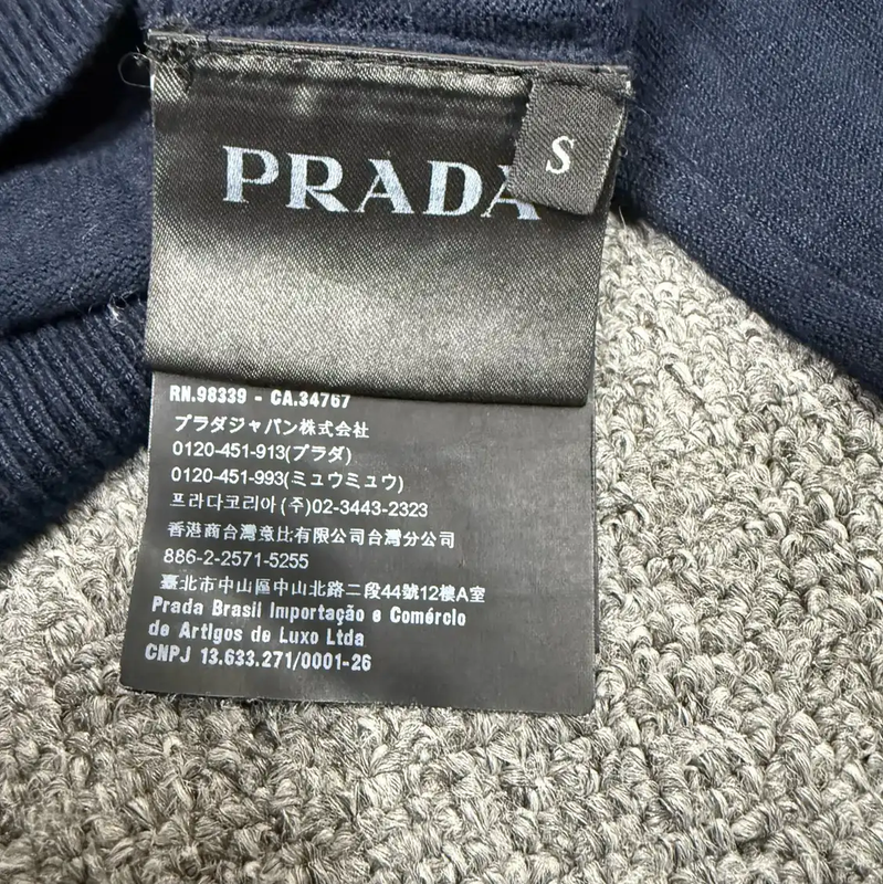 Prada Men's Blue Knit Sweater - Size S