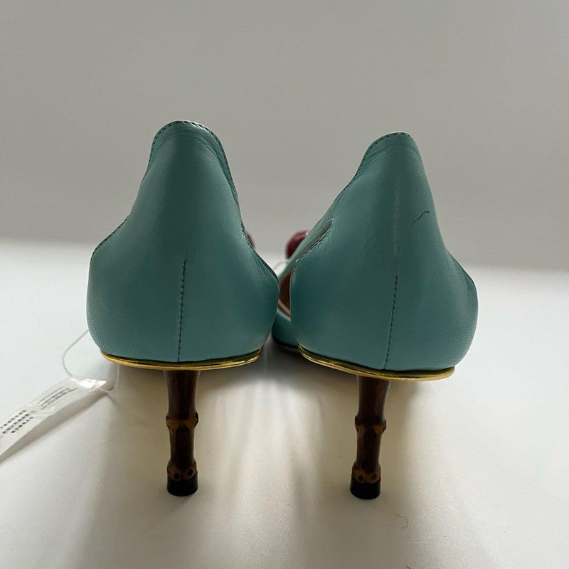 Gucci Cherry High Heels in Blue 0079