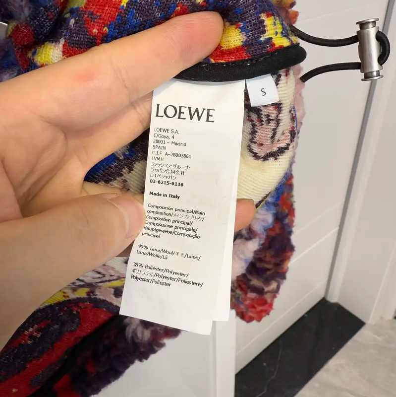 Loewe Red Wool Print Long Sleeve Jacket 0089