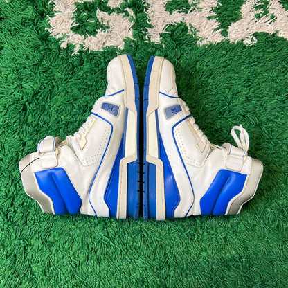 Louis Vuitton Trainer Logo Sneakers in Blue and White 0079