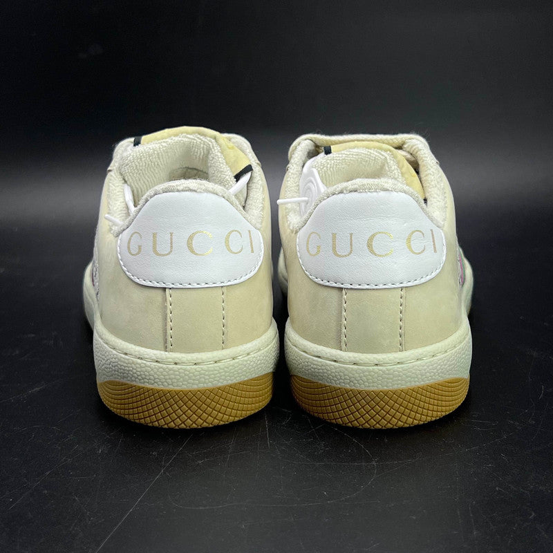 Gucci Kids Beige Round-Toe Low-Top Sneakers 0079
