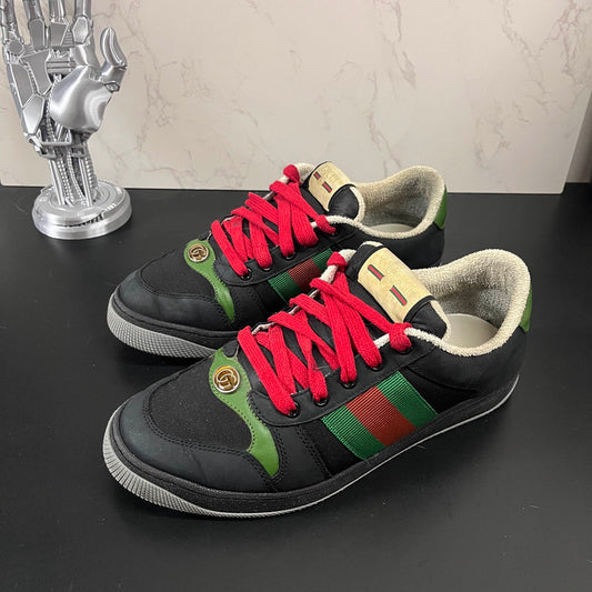 Gucci Screener GG Enamel Suede Low-top Sneakers 0079