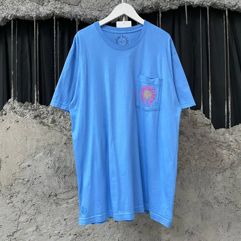 Chrome Hearts Summer Blue Cotton T-Shirt 0089