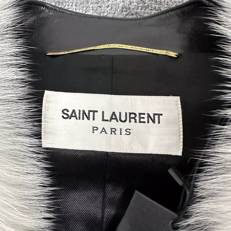 YSL Saint Laurent Fur Vest Size 38