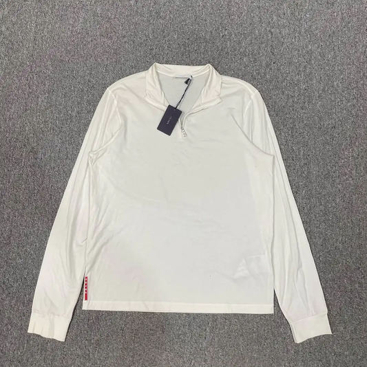 Prada White Cotton Long Sleeve Shirt XL