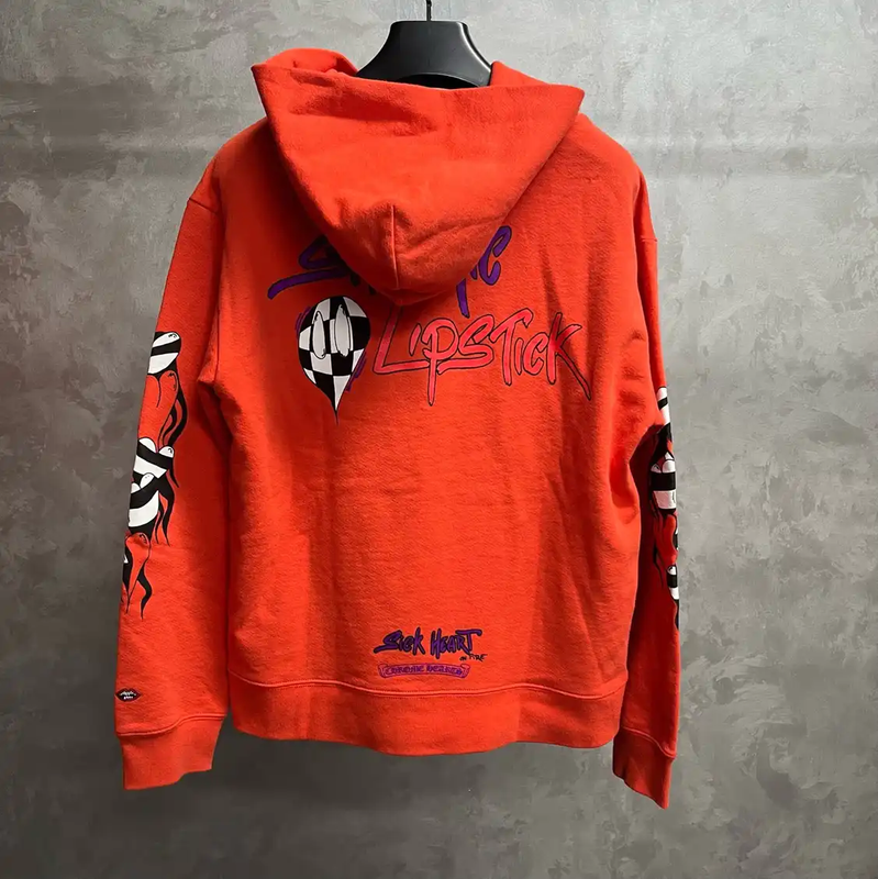 Chrome Hearts Red Cotton Hoodie for Men 0089