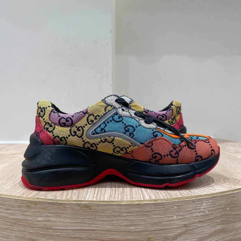 Gucci Rhyton Canvas Vintage Low-Top Sneakers 0079
