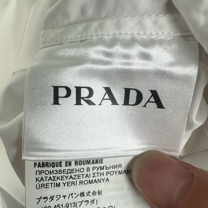 Prada Men's White Long Sleeve Shirt