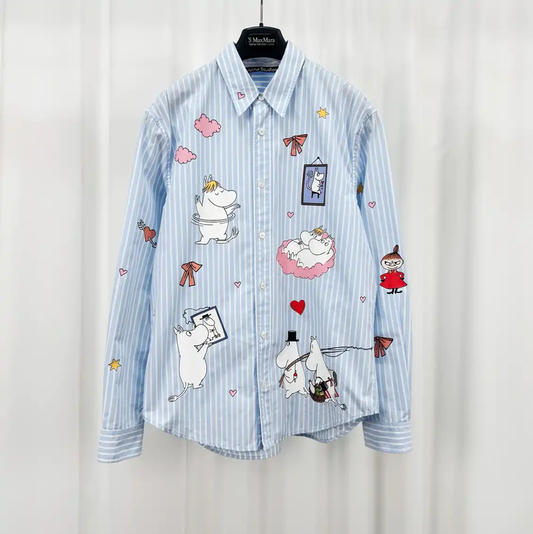 Acne Studios Cartoon Print Long Sleeve Shirt