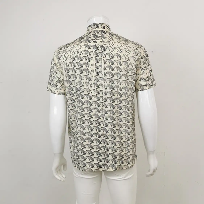Prada Logo Print Short Sleeve Shirt