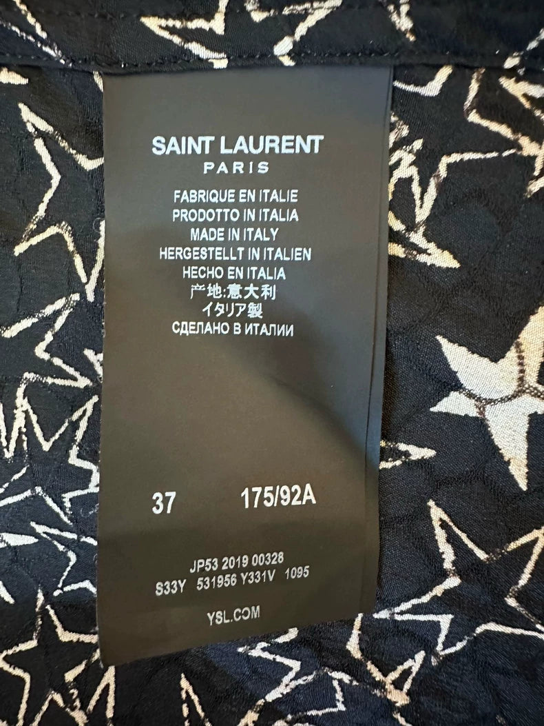 Saint Laurent Star Print Short Sleeve Shirt