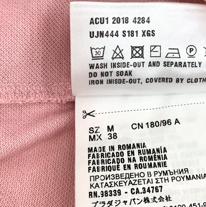 Prada Men's Pink Cotton Polo Shirt