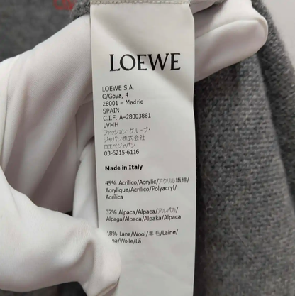 Loewe Light Grey Wool Men's Knit Sweater 0089