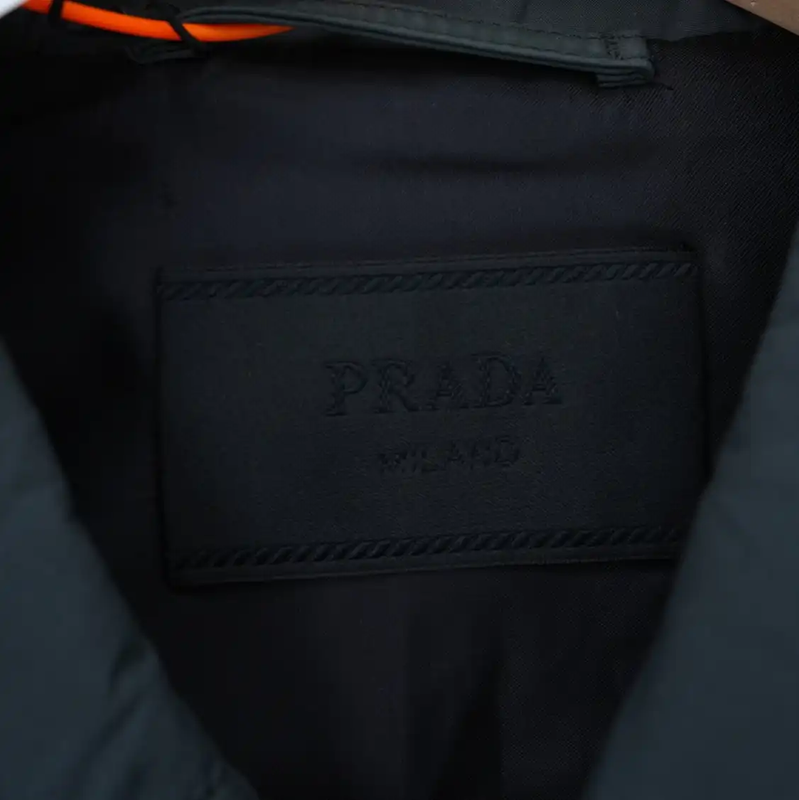 Prada Men's Navy Nylon Trench Coat