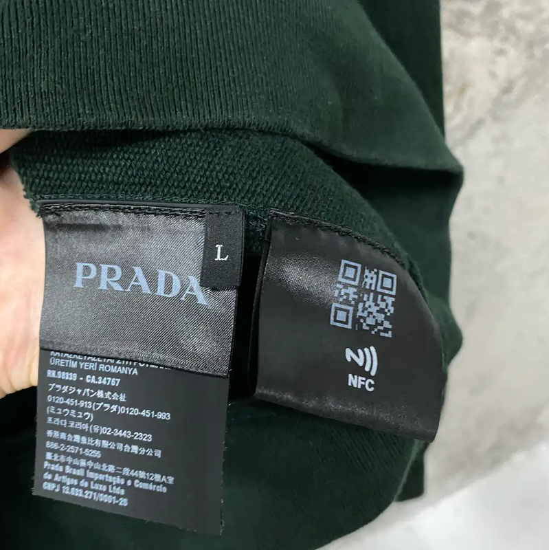 Prada Milano Long Sleeve Green Sweatshirt