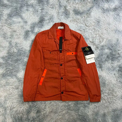 Stone Island Red Nylon Men's Jacket 0089