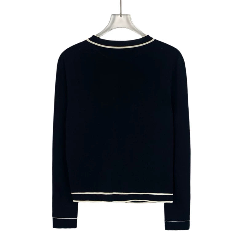 Gucci Black G-Embroidered Knit Cardigan